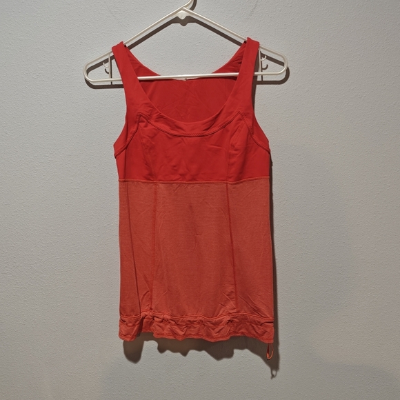 Lululemon Athletica Run: Ta Ta Topper Tank Red Orange Size 6 - Picture 3 of 9